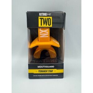 NWT Nxtrnd Two Football Mouth Guard Football Mouthpiece Strap Fits Adult Yellow